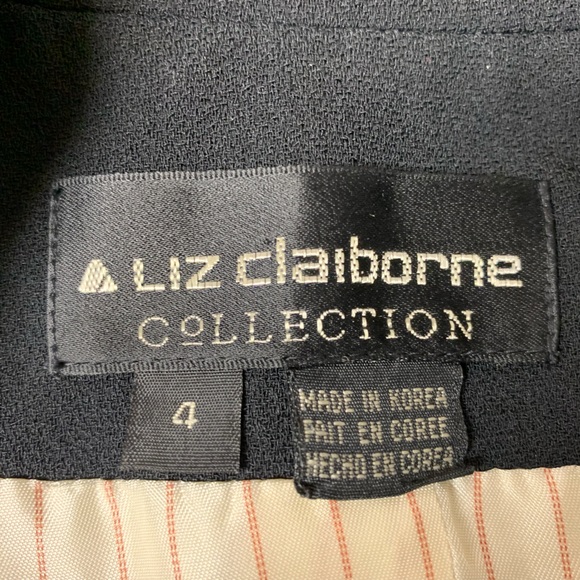 Liz Claiborne Collection Black Women’s Size 4 Jacket Blazer Like New - Picture 7 of 10